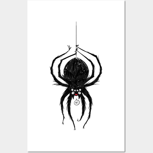 Harry the hairy spider Wall Art by RudeOne